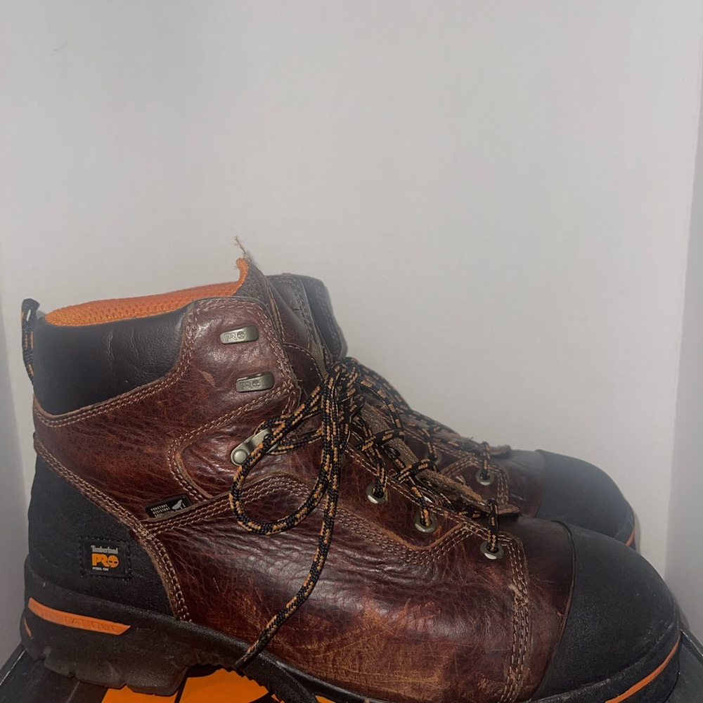 Timberland PRO Men's Brown and Black Work Boots